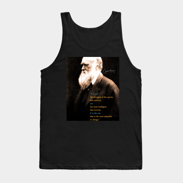 Charles Darwin Quote Tank Top by pahleeloola